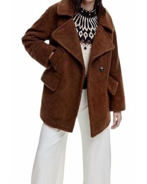 Smythe Teddy Car Coat - Brown