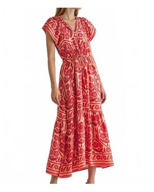 Omika Cora Midi Dress - Red