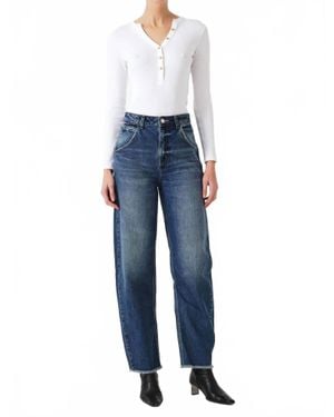 seventy + mochi Bo Barrel Leg Jean - Blue