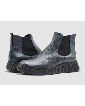 Helios Leda Fleece-Lined Leather Boots - Black