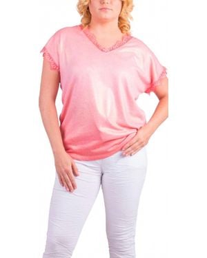 Gigi Moda Splendore Short Sleeve Tee - Pink