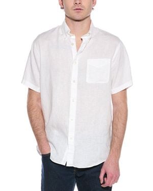 Brooks Brothers Regular Fit Linen Shirt - White