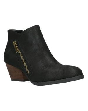 Bella Vita Bobbi Boots Side Zip Almond Toe Ankle Bootie Lion632 - Black