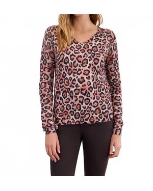 Fdj V-Neck Pointelle-Sleeve Sweater - Red