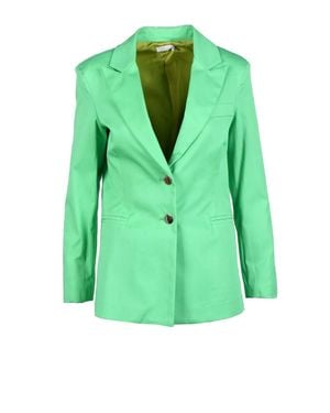 Motel Tailored Stretch Cotton Jacket - Green