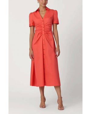 Shoshanna Barnet Midi Dress - Red