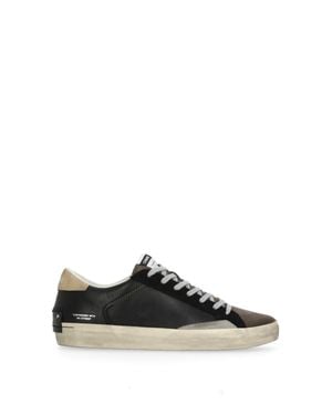 Crime London Distressed Used Effect Sneakers - Black