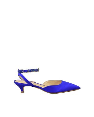 P.A.R.O.S.H. Chanel Viscose Silk Shoes - Blue