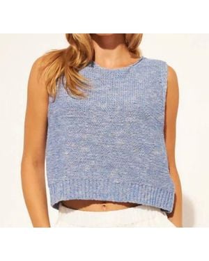 John + Jenn Martino Tie Back Sleeveless Top - Blue