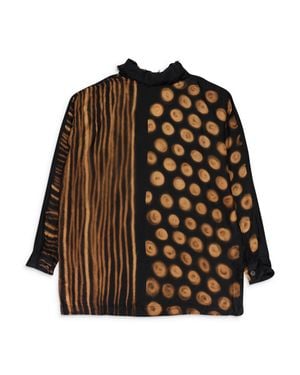 Edward Cuming X Pattern Chineso Aerograp Blouses - Brown