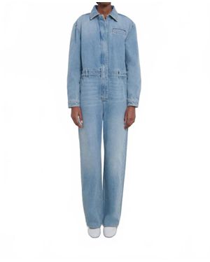 Loulou de Saison Panay Denim Jumpsuit - Blue