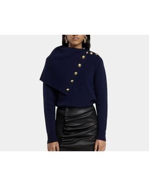 Rabanne Wool Turtleneck Sweater - Blue