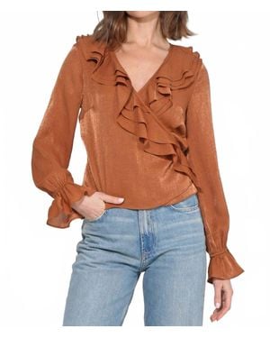 Adelyn Rae Ayesha Ruffled Blouse - Blue