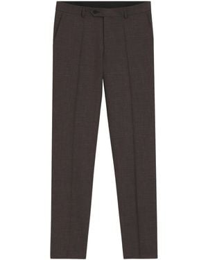 BOSS Tailored Formal Pants With Subtle Crease - Gray