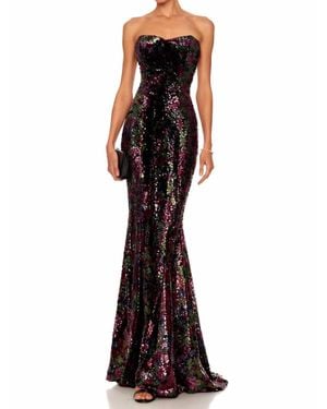 open lace back dress Dress The Population Paris Mermaid Gown
