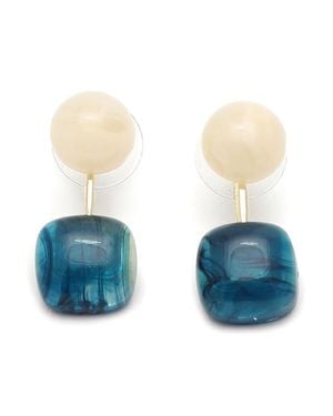 SOH Stone Drop Earrings - Blue