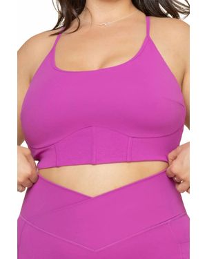 POPFLEX Active Plié Corset Crop Bralette - Purple