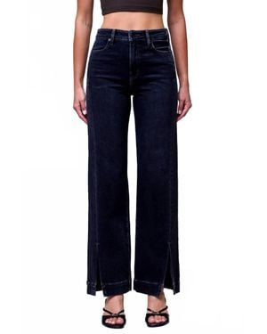 Hidden Jeans Ella Slit High Rise Classic Straight Jean - Blue