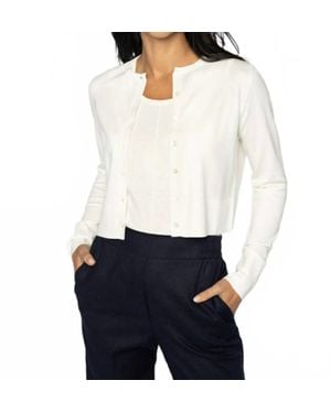 Kinross Cashmere Dress Cardigan - White
