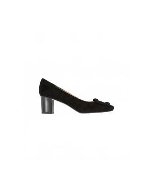 ANN MASHBURN Buckle Heel - Black