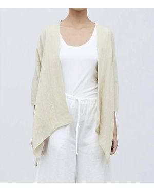 GRADE & GATHER Lordes Oversized Crepe Kimono - White