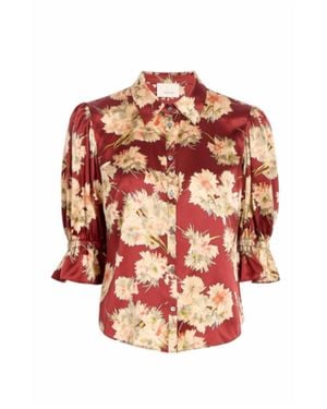 Cinq À Sept Mae Bouquet Fiona Top - Red