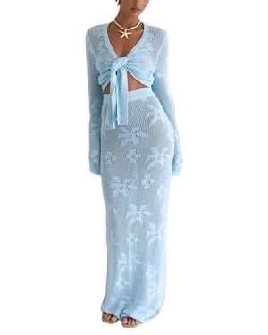 LEON GORI Blouse & Skirt Set - Blue