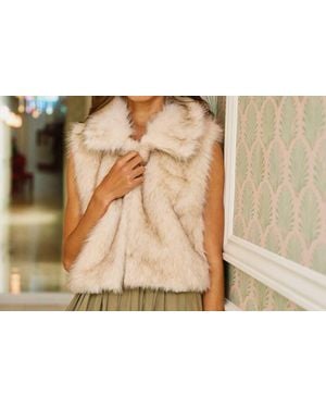 Bucketlist Eliza Faux Fur Vest - Black