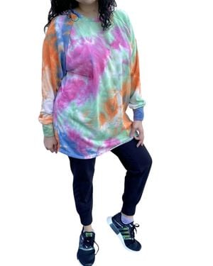 Elli Tie Dye Raglan Tunic - Blue