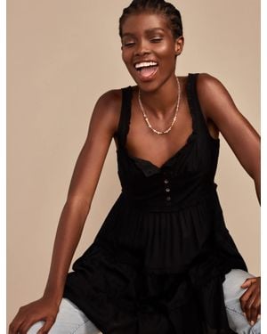 Lucky Brand Beaded Chain Necklace - Black