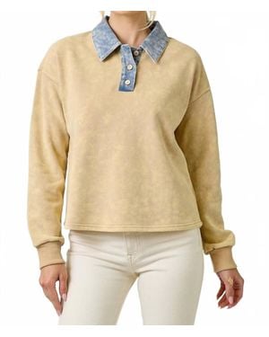Mystree Haven Polo Top - Natural