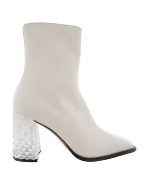 Jimmy Choo Bryelle 85 Leather Ankle Boots, Brand Size 36 Us - Gray