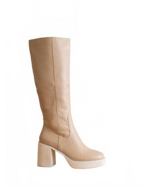 Oasis Society Juniper Platform Knee-High Boots - White