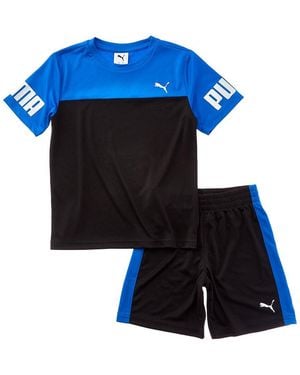 PUMA 2Pc T-Shirt & Short Set - Blue