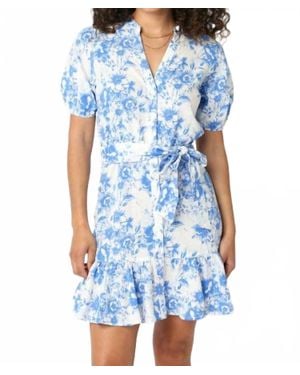Olivaceous Noor Floral Dress - Blue