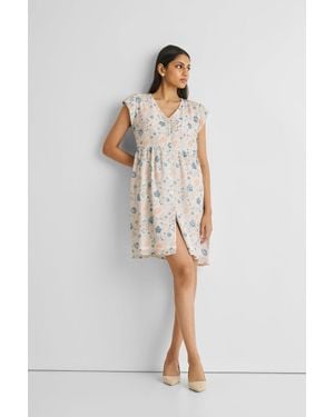 REISTOR Cap Sleeved Short Dress - Multicolor