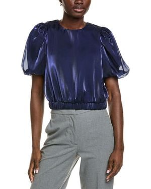 Endless Rose Blouson Sheen Top - Blue