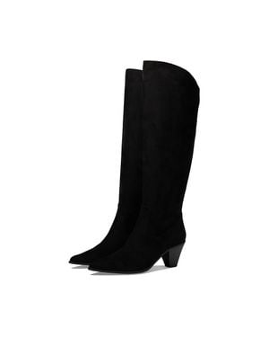 Anne Klein Wei Boots Pointed Toe Side Zip Block Heel Jobb486 - Black