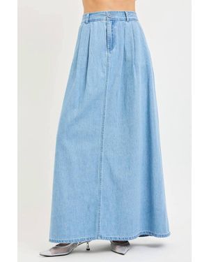 Risen High Rise Maxi Skirt - Blue
