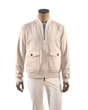 Kiton Kired Penna Nylon Reversible Light Jacket - Natural