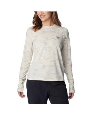Columbia Pfg Uncharted Shirt Knit Long Sleeve Fishing Ups1220 - Gray