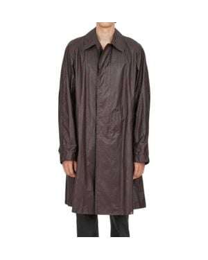 Ferragamo Waxed Cotton Raincoat - Brown