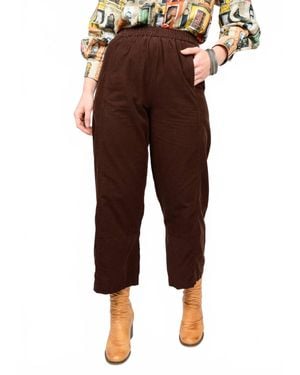 Ivy Jane Pull On Barrel Pants - Brown