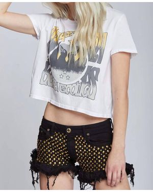 Recycled Karma The Crowes High As The Moon Crop Tee - Gray