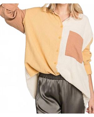 Geegee Daffodil Button Front Shirt - Gray