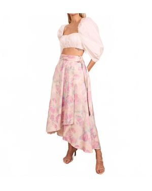 AIIFOS Dolores Midi Wrap Skirt - Pink