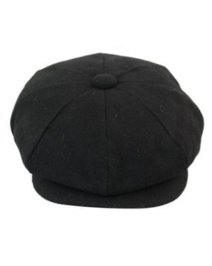 Infinity Leather Peaky Blinders Newsboy 8 Panel Hat - Black