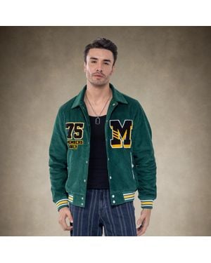 Members Only Corduroy Varsity Jacket - Green