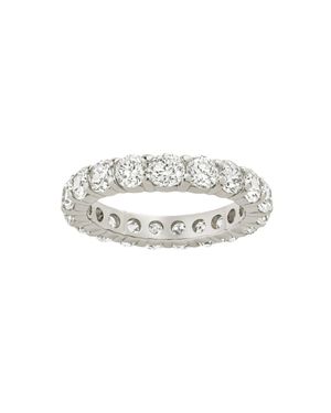 Sterling Forever Sterling Statement Gracie Cz Eternity Ring - Metallic