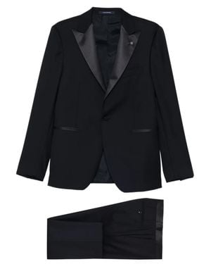 Tagliatore Bruce Satin Suit - Black